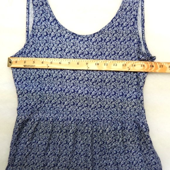 Vertiche Mini Fit and Flare Dress Women's Blue & White Floral Size S - Picture 4 of 10